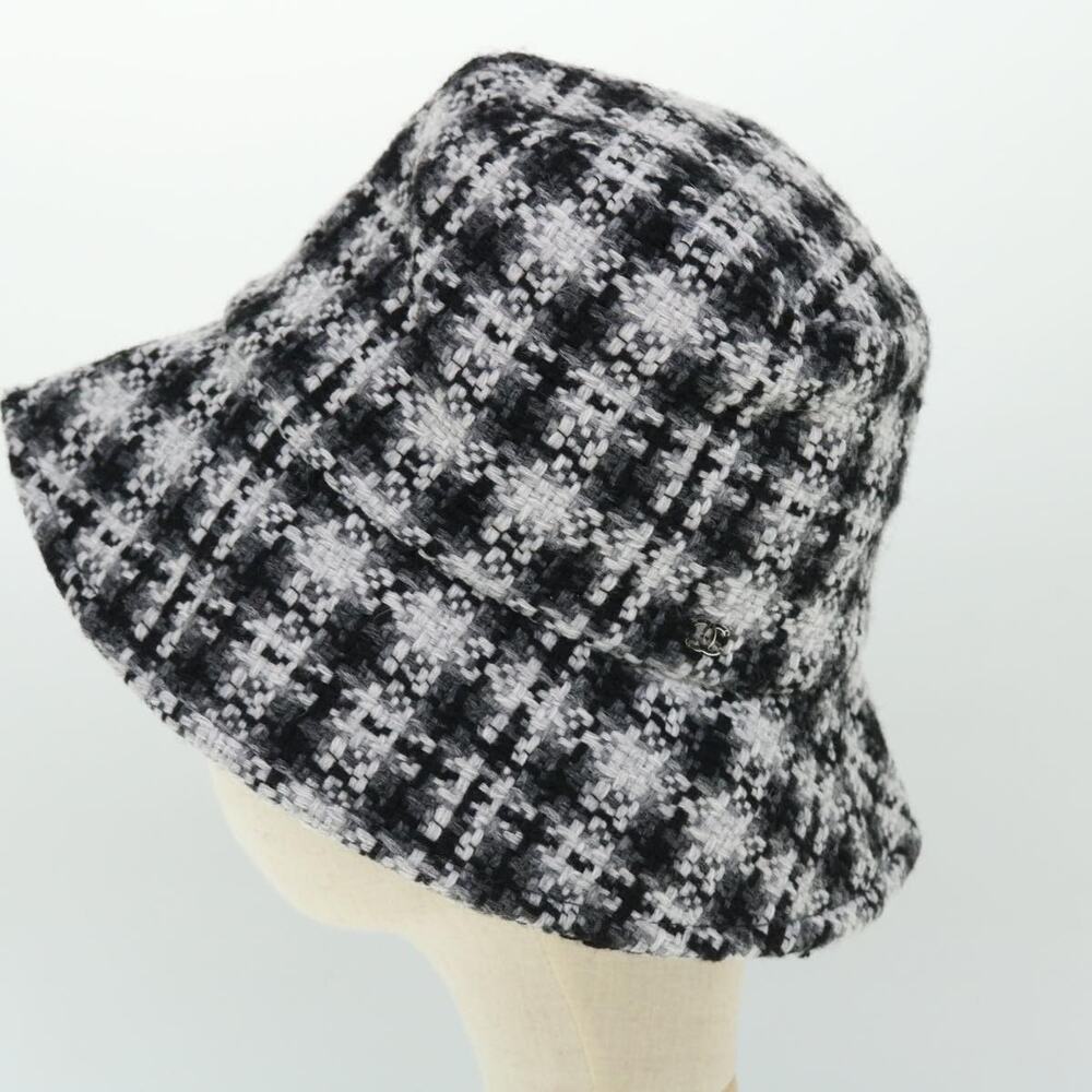 Chanel Wool CC Logo Hat S White